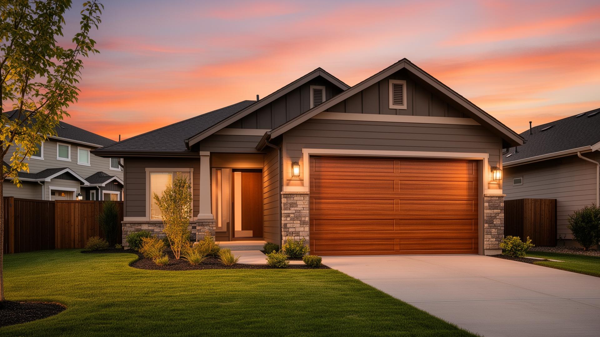 Beautiful residential garage door installation in Aberdeen WA
